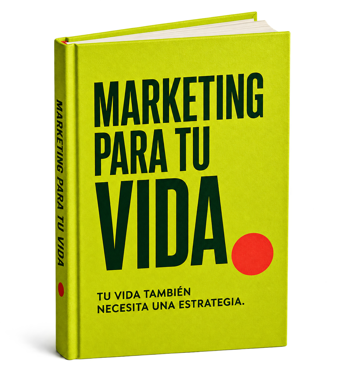 Detalle realista del libro Marketing para tu Vida